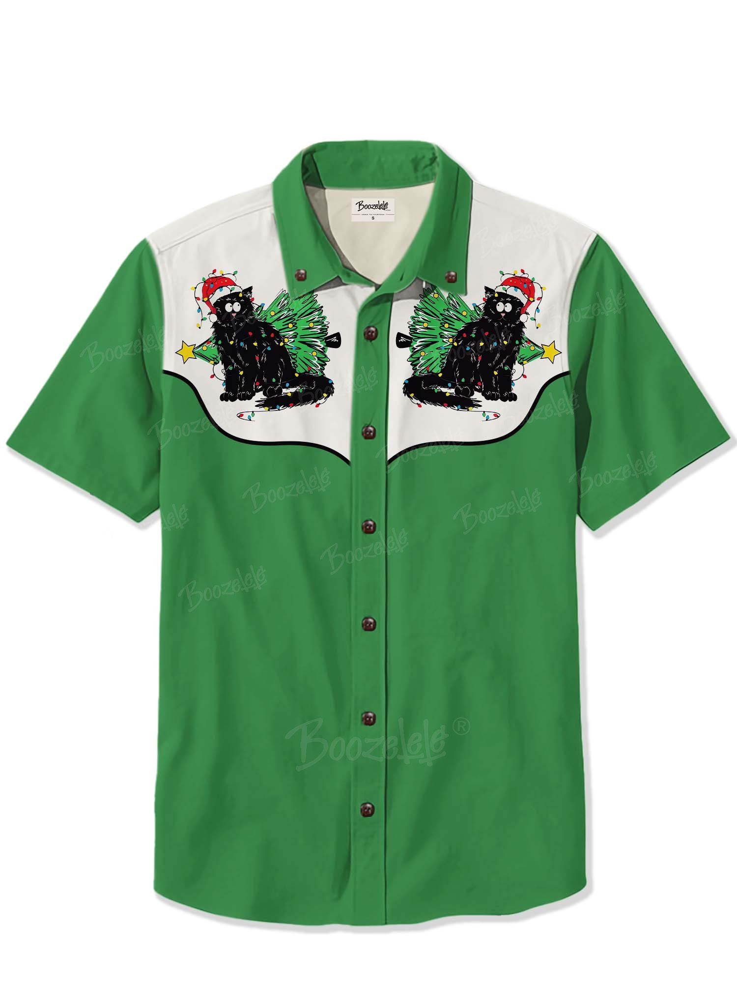 Christmas And Black Cat - 100% Cotton Shirt