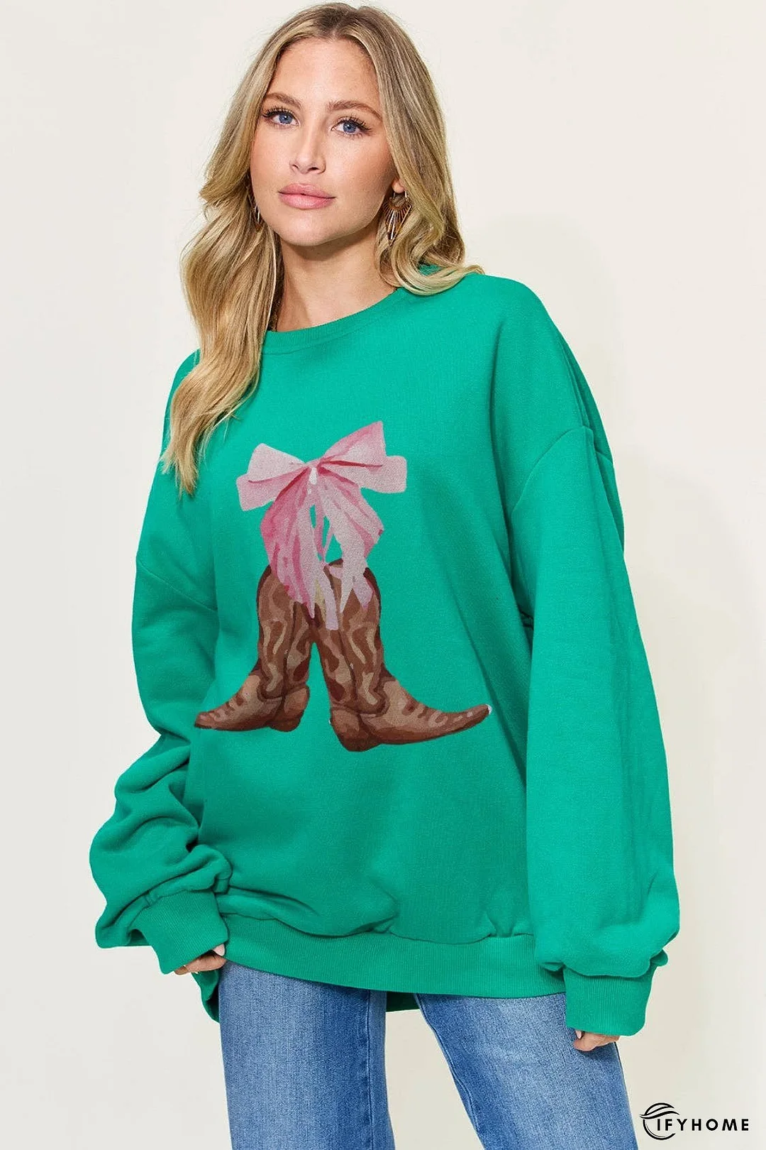 Simply Love Full Size Graphic Long Sleeve Sweatshirt | IFYHOME