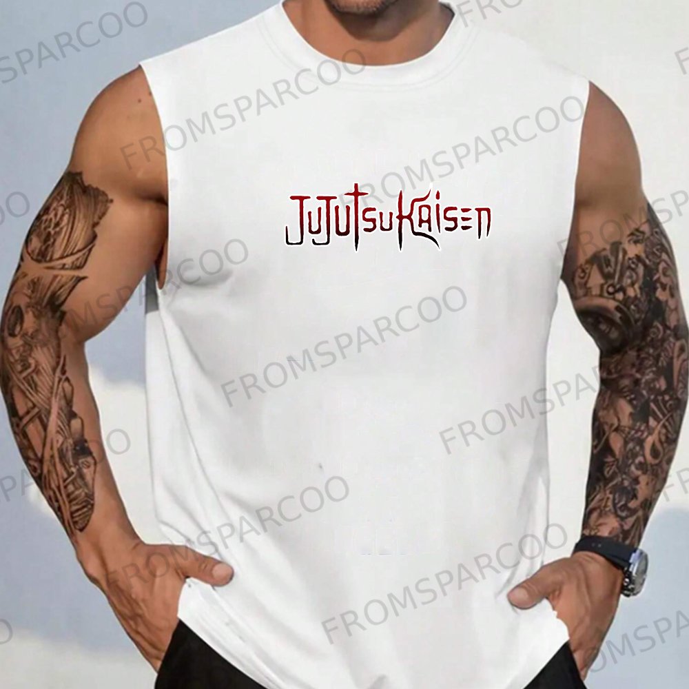 Casual Anime Print Fitness Tank Top