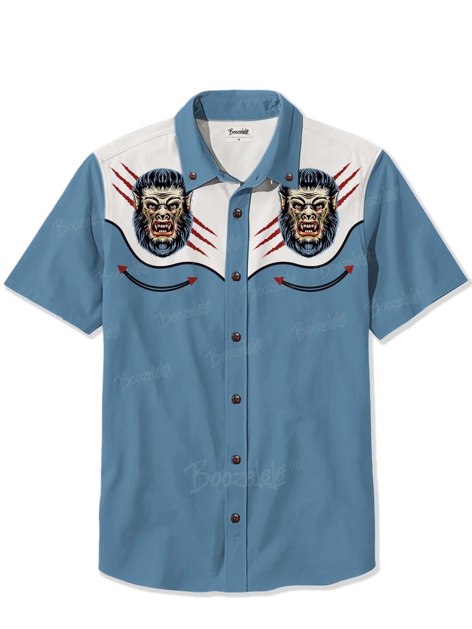 【Nyawart Design X Boozelele】Wolfman Monster - 100% Cotton Shirt