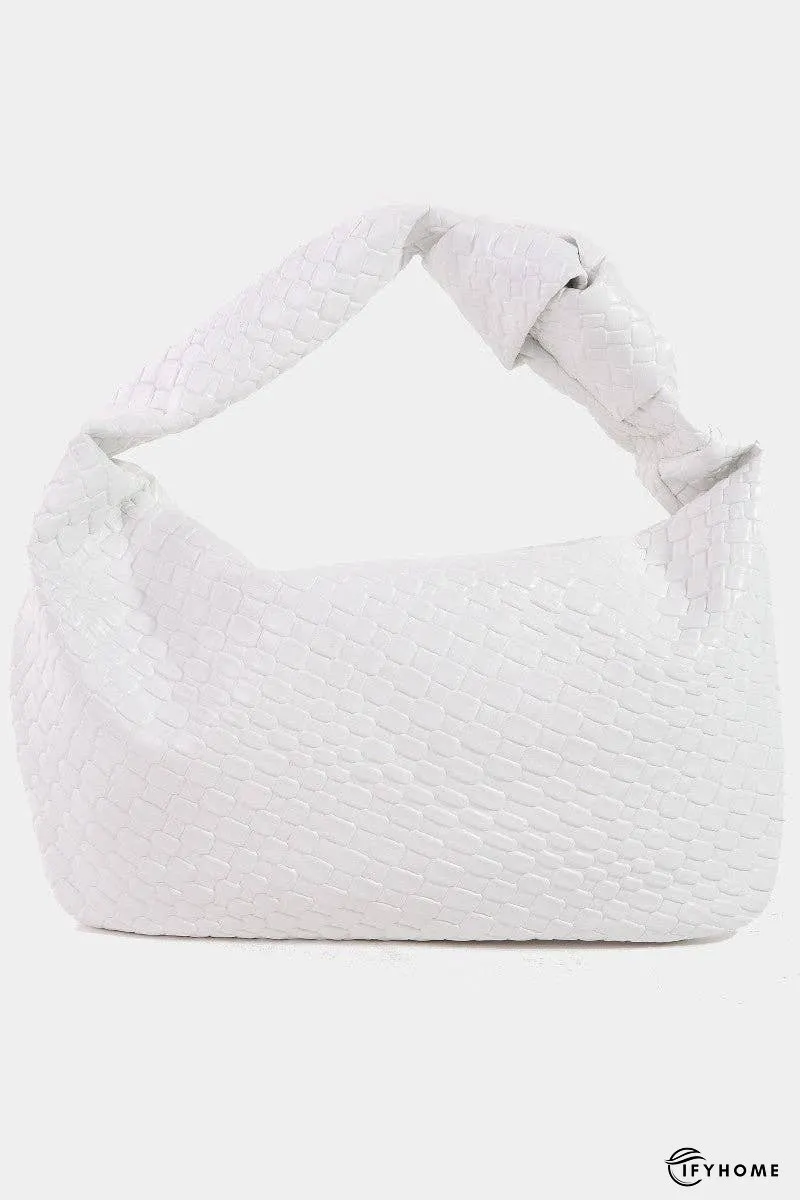 Fame Weave Pattern Knotted Handle Handbag | IFYHOME