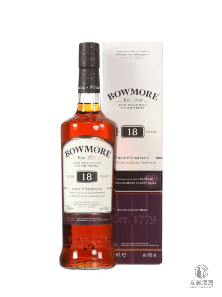 18年 波摩Bowmore 免稅版 友誠酒藏