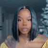 Black Brazilian Short Straight Hair BOB Wigs Lady Wig