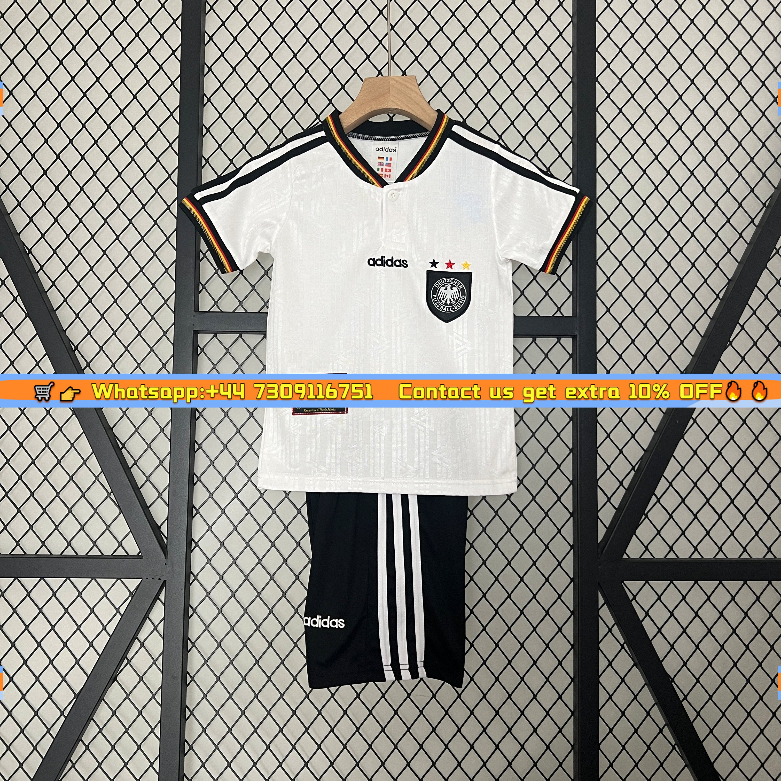 Retro Germany 1996 Home Stadium Kids Kit