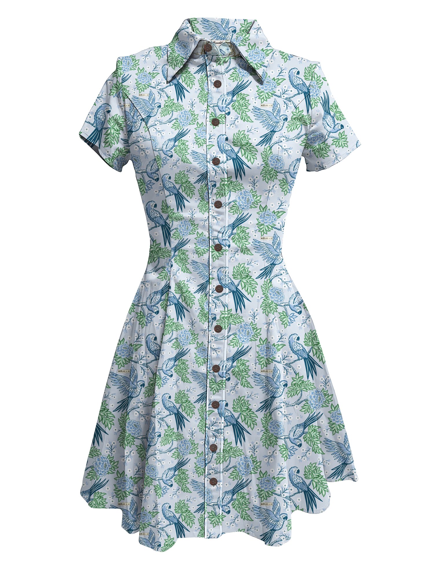 【Vivian Hasenclever X Boozelele】Bird and Flower Jungle Paradise- 100% Cotton Dress
