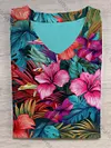 Unisex Tropical Floral Abstract Print Design T-Shirt
