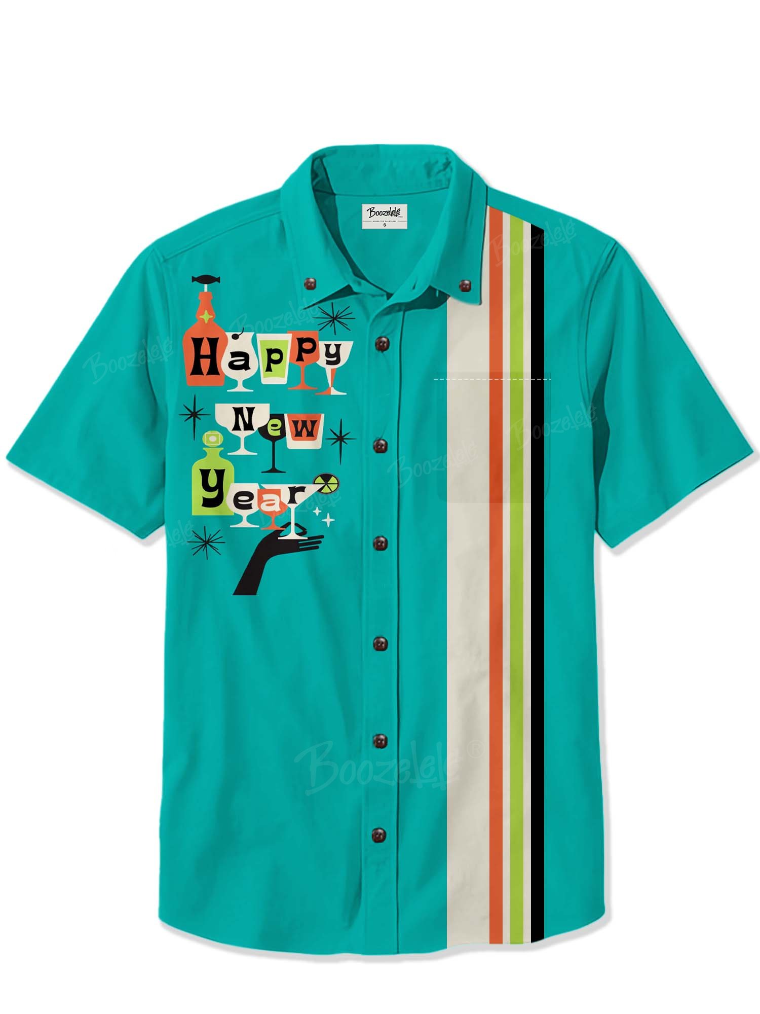 1950 Vintage Atomic Christmas Happy New Year - 100% Cotton Shirt