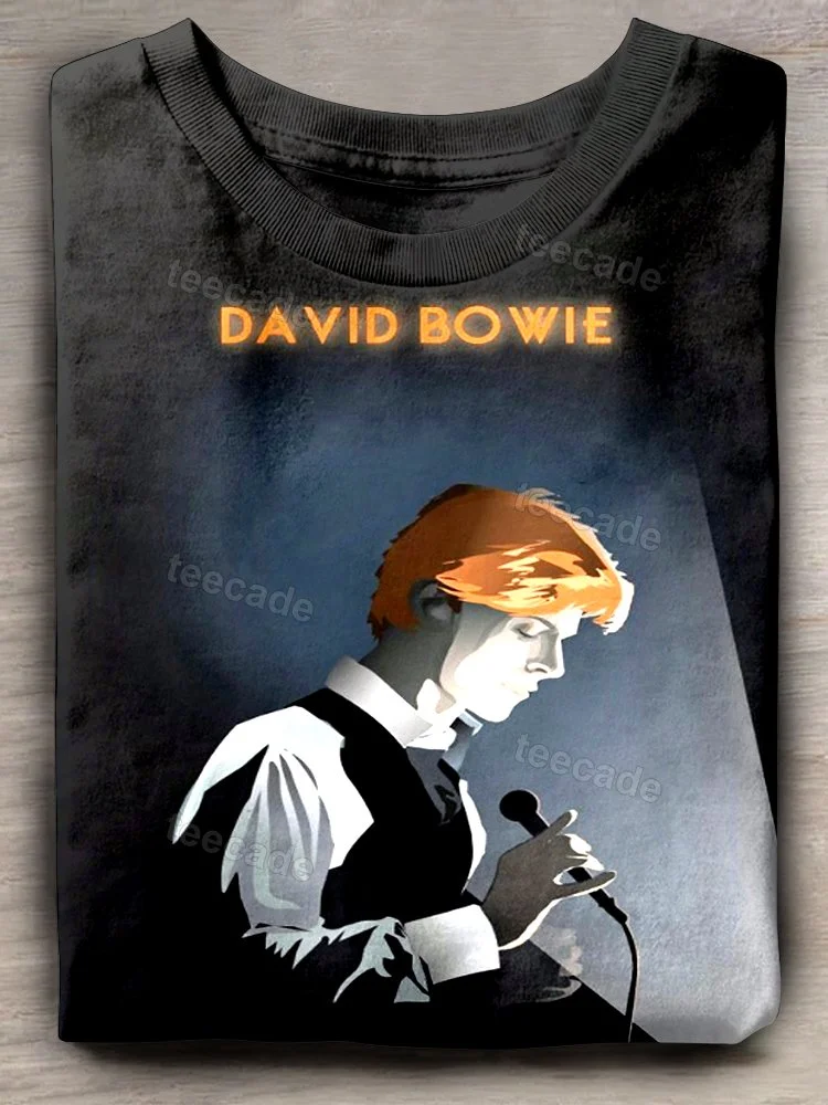 Teecade David Bowie Singer Art Print T-shirt