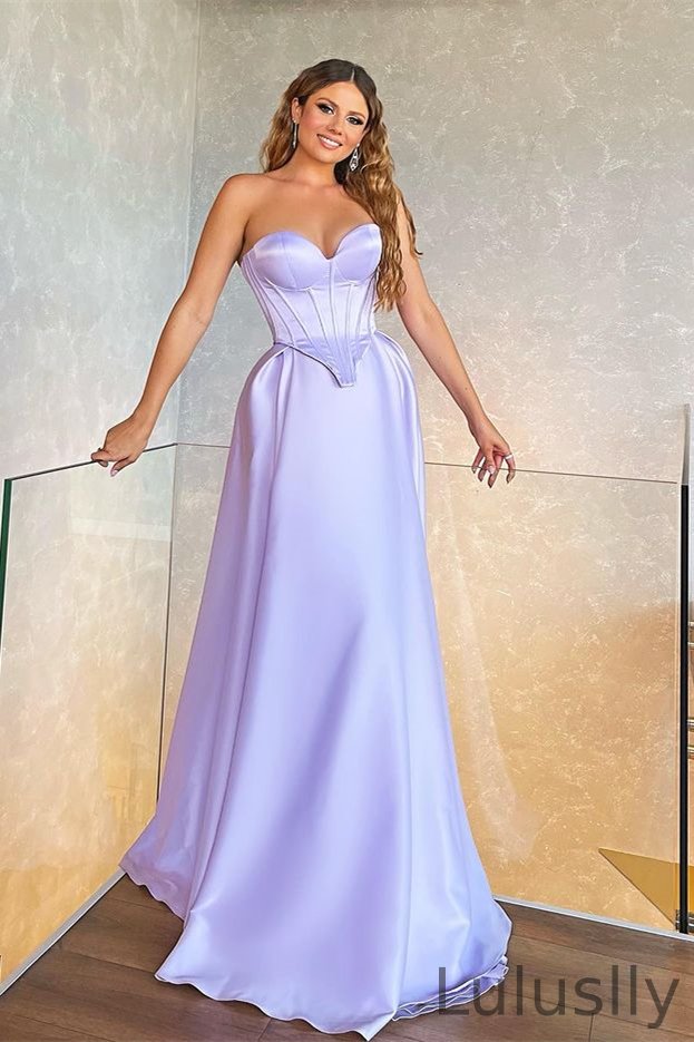 Luluslly Sweetheart Lilac Long Evening Dress Online