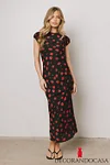 Ellianna Floral Maxi Dress in Black