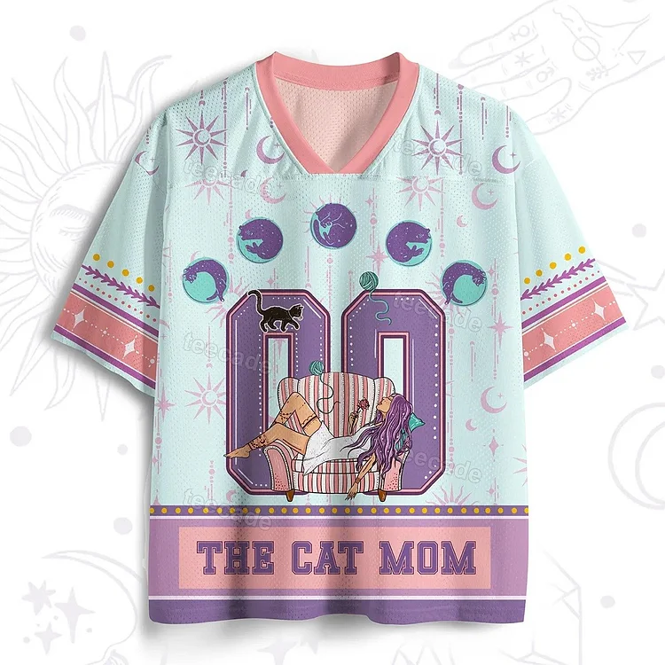 Teecade Teecade The Cat Mom Art Print V-neck T-shirt
