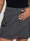 Lieutenant Cargo Mini Skirt Slate