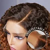 Glueless Wig Black Gradient Light Brown Curly Wig