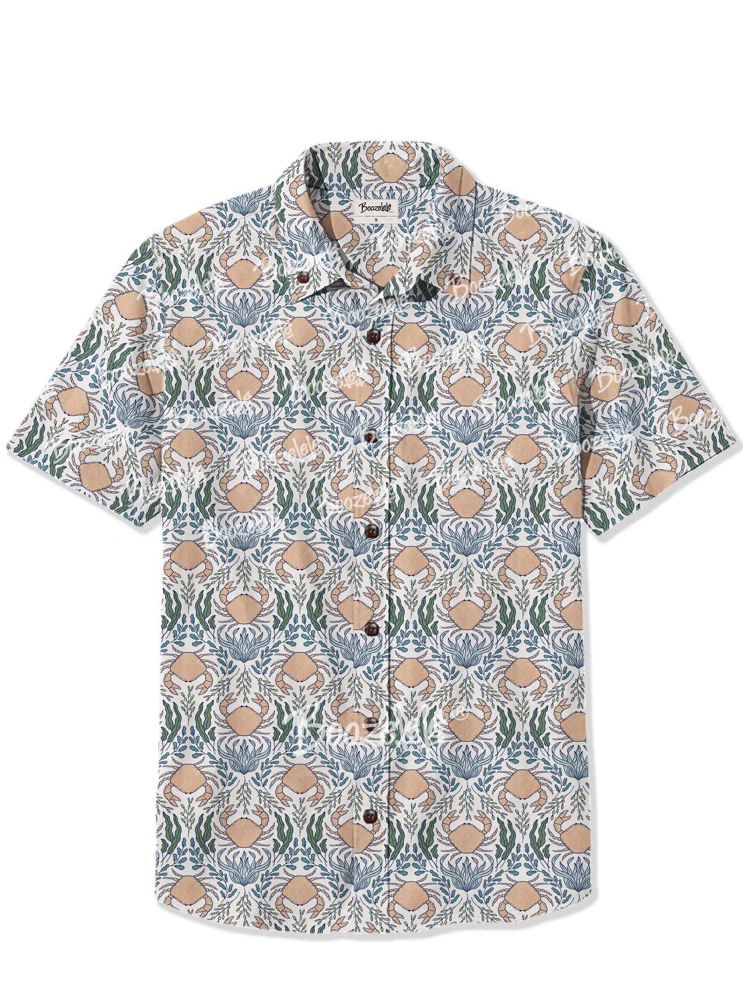 【Monique Beaudin X Boozelele】Seaweeds And Crabs - 100% Cotton Shirt