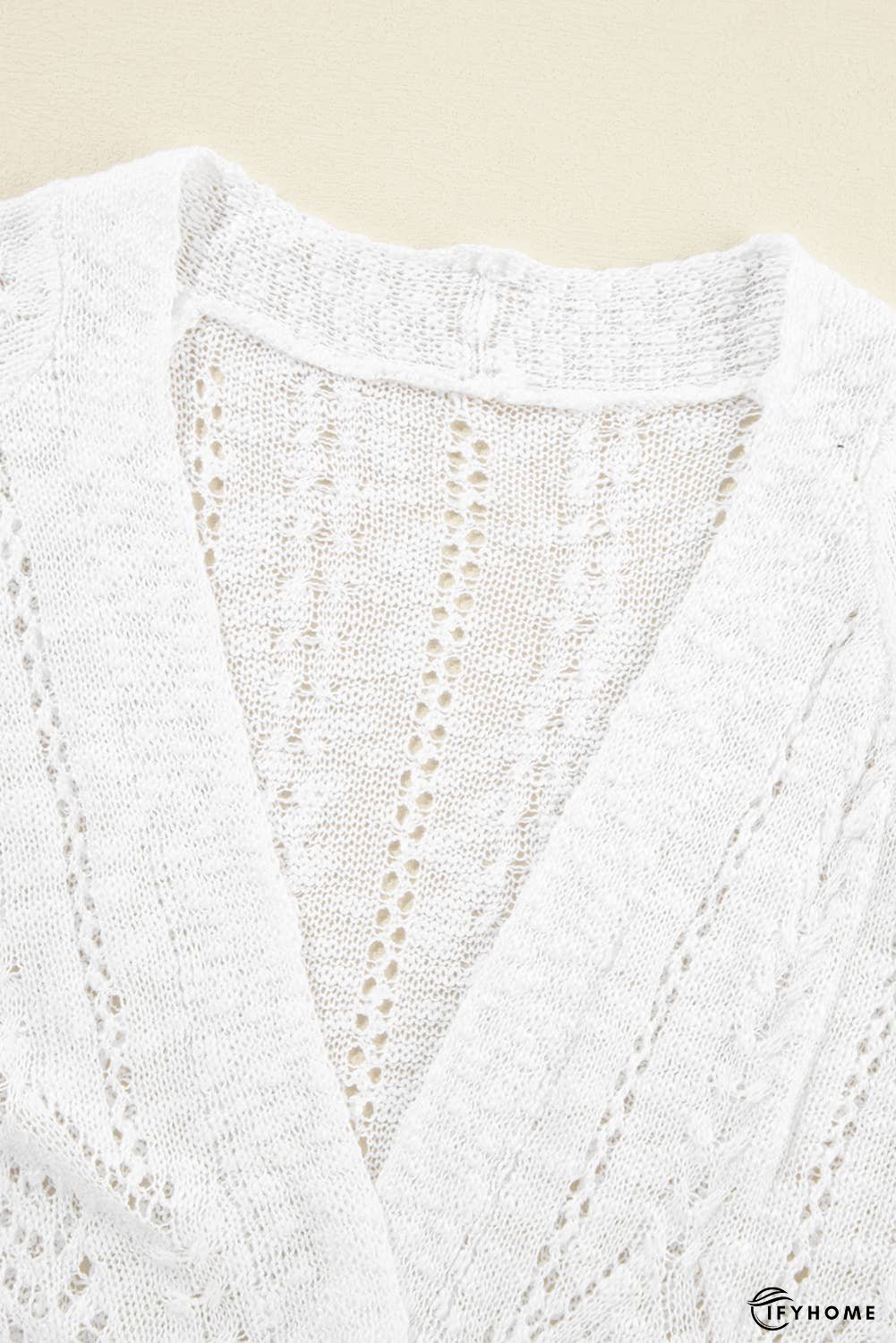 Solid Open Knit Cardigan | IFYHOME