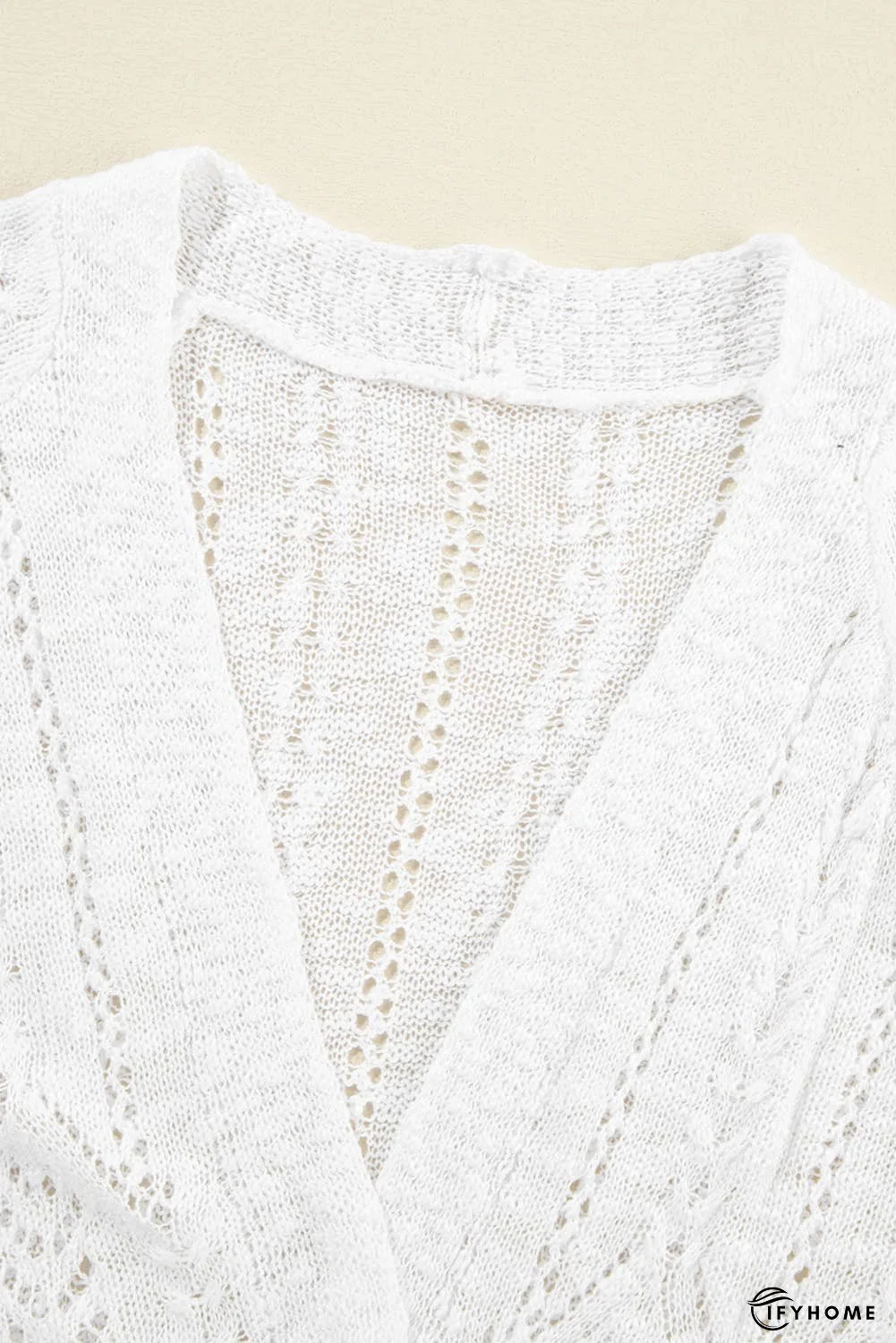 Solid Open Knit Cardigan | IFYHOME