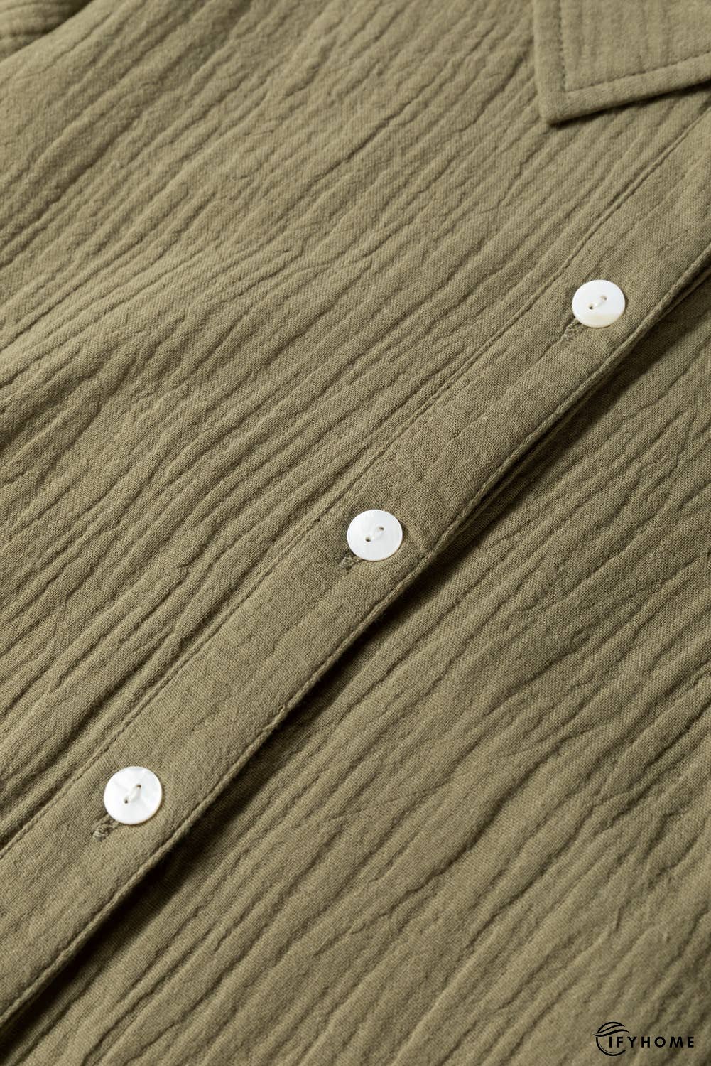 Textured Bracelet Sleeve Collared Dual Tied Mini Dress | IFYHOME