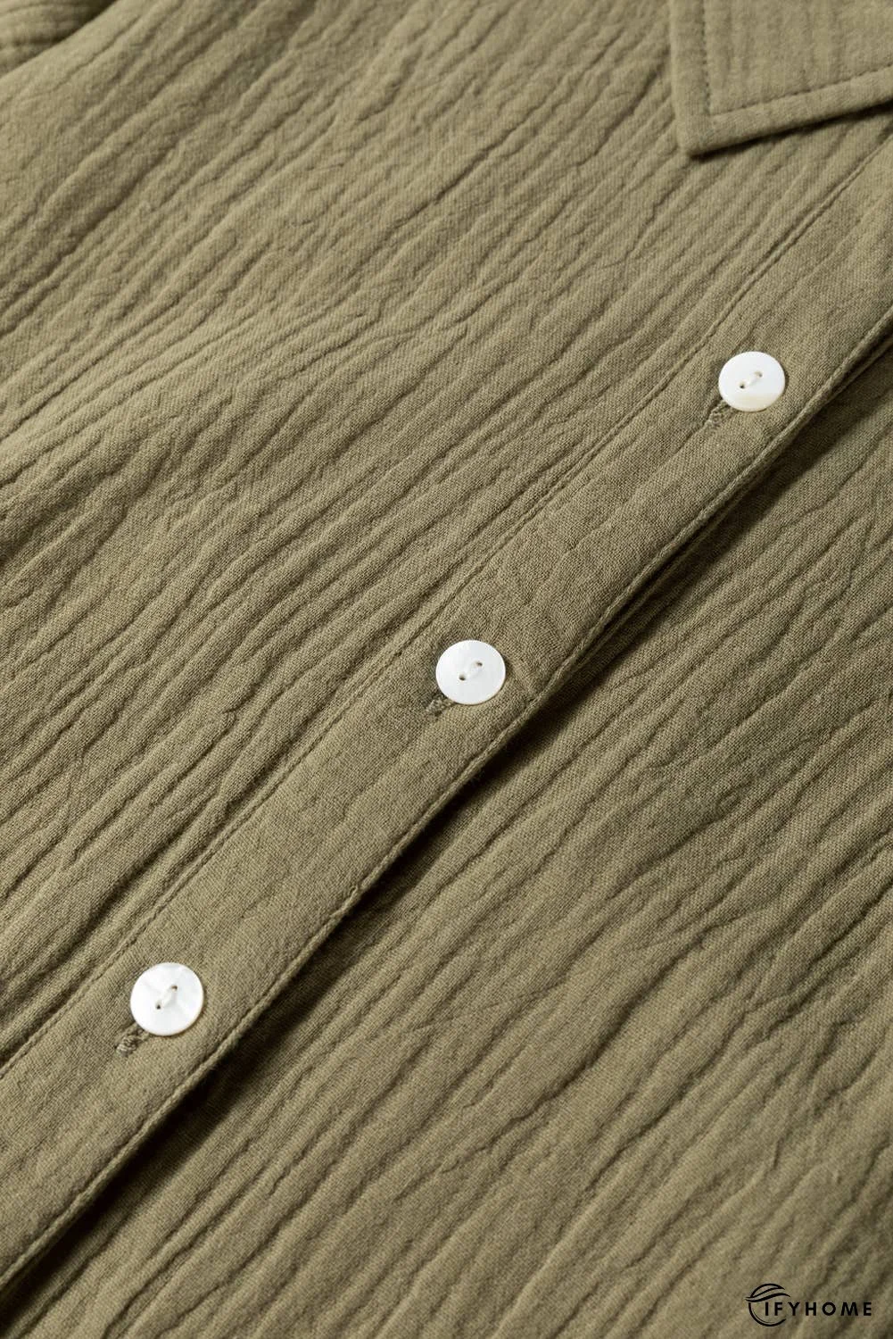 Textured Bracelet Sleeve Collared Dual Tied Mini Dress | IFYHOME