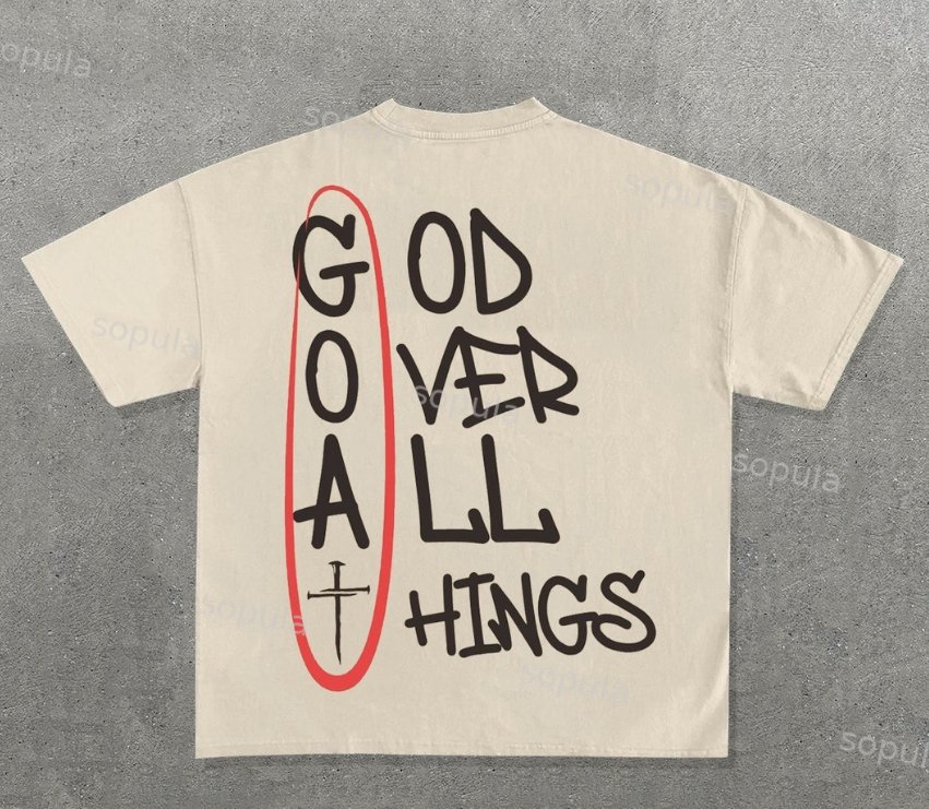 Sopula Men's God Over All Things Graphic Cotton T-Shirt