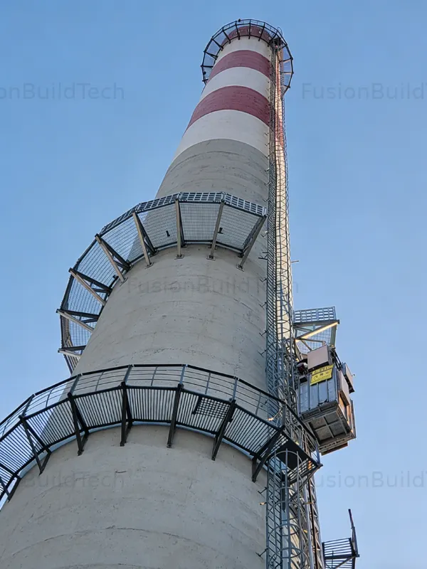 Industrial Steel Stairs - External Spiral Access Stair