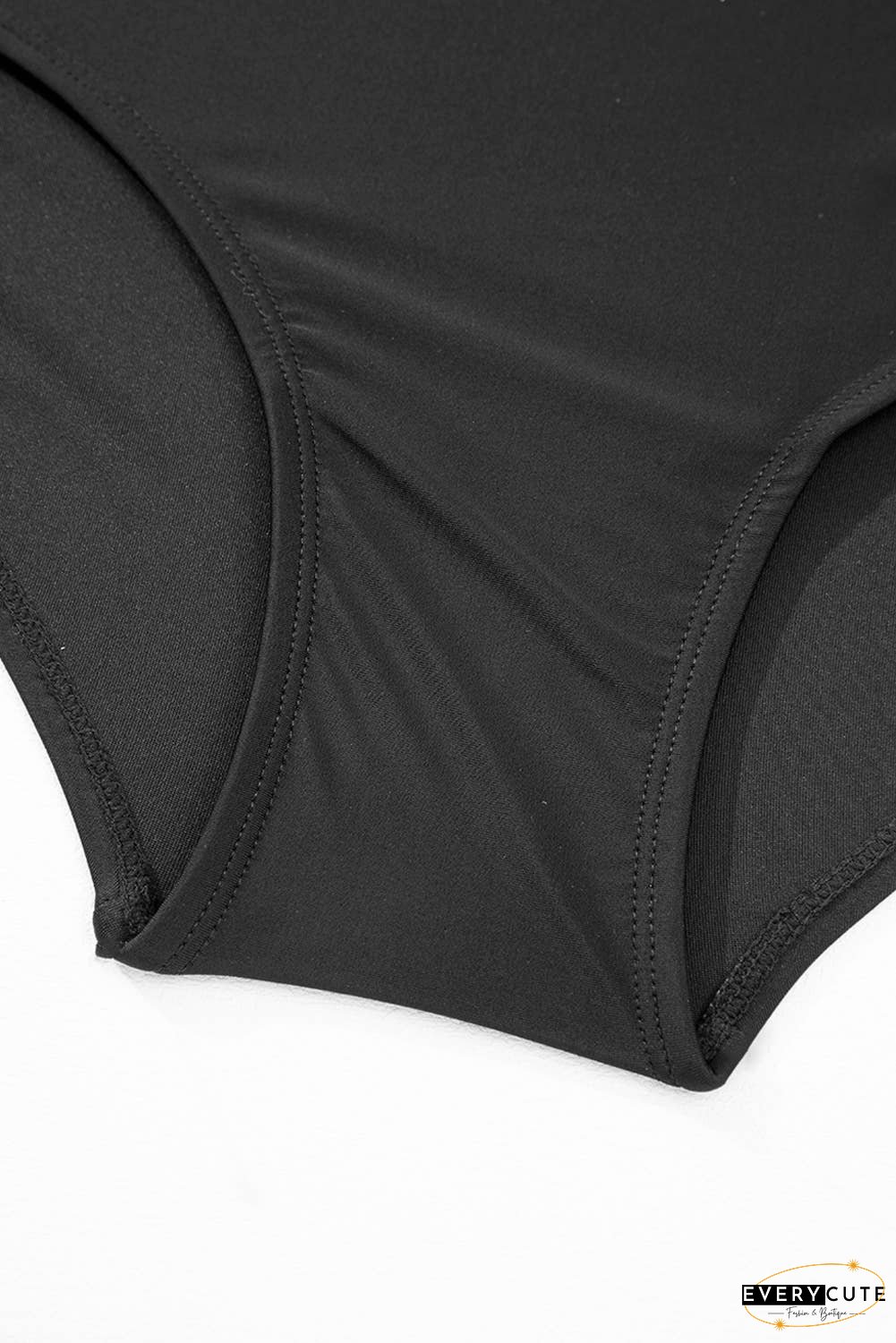 Plus Size Knot Cutout Ruffle Sleeve High Waisted Swimsuit