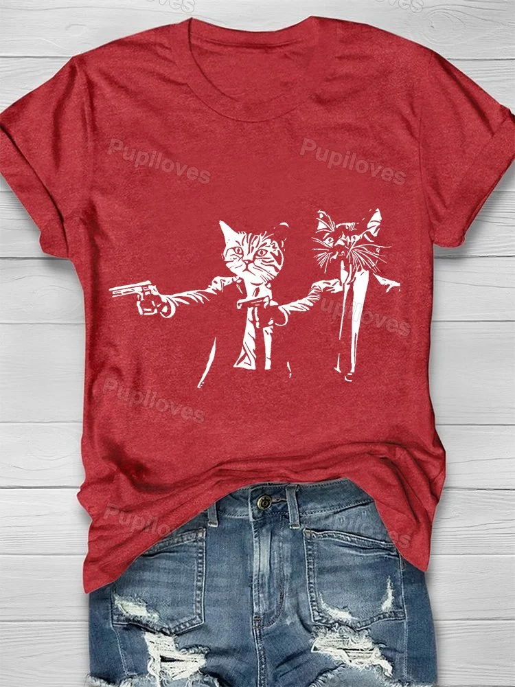 Pupiloves Pupiloves  Pupiloves    Pulp Cats Essential T-shirt