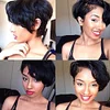 Glueless Black Short Bob Styles Silky Hair Straight Wig