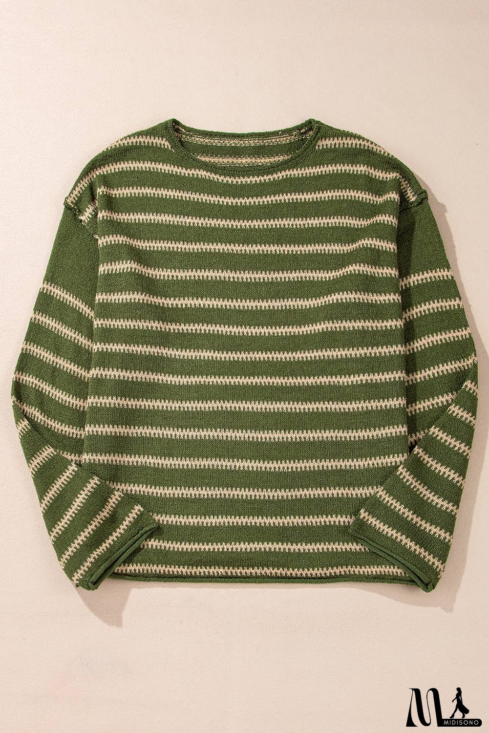 Stripe Drop Shoulder Casual Sweater