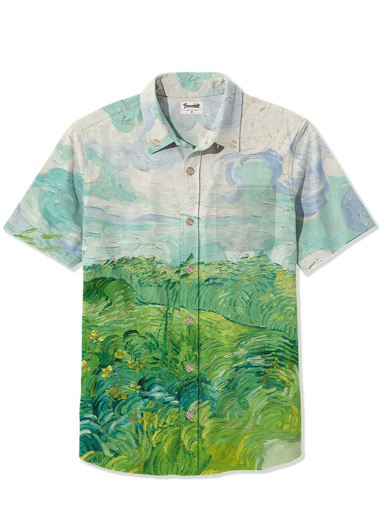 Green Wheat Fields - 100% Cotton Shirt