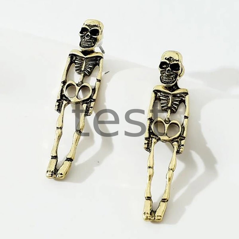 Halloween Skeleton Vintage Earrings RY