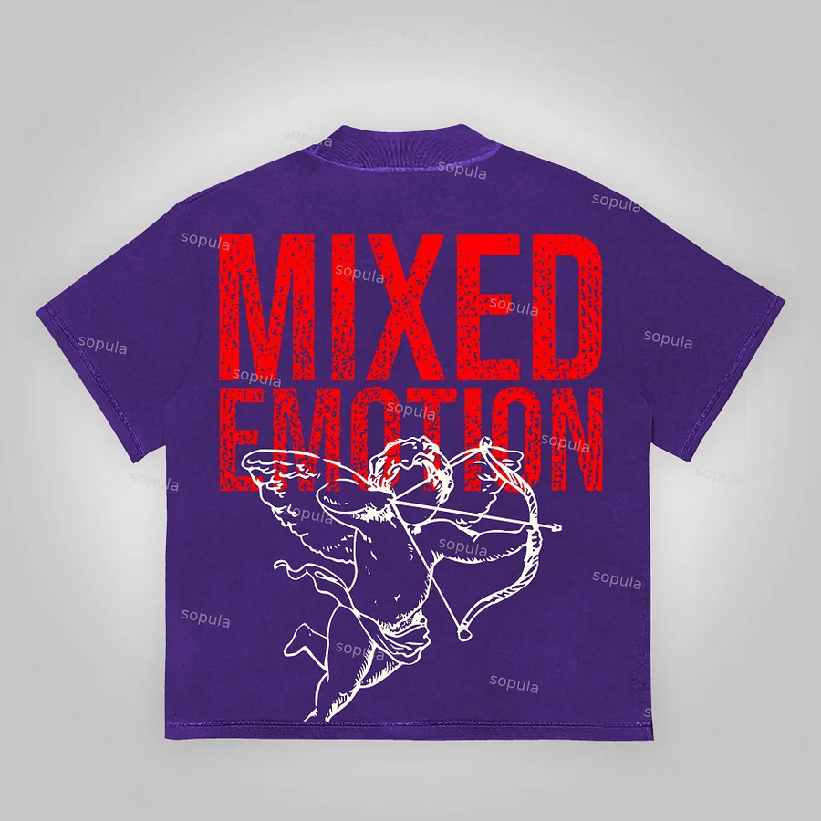 Sopula Mixed Emotion Angles Graphic Cotton T-Shirt
