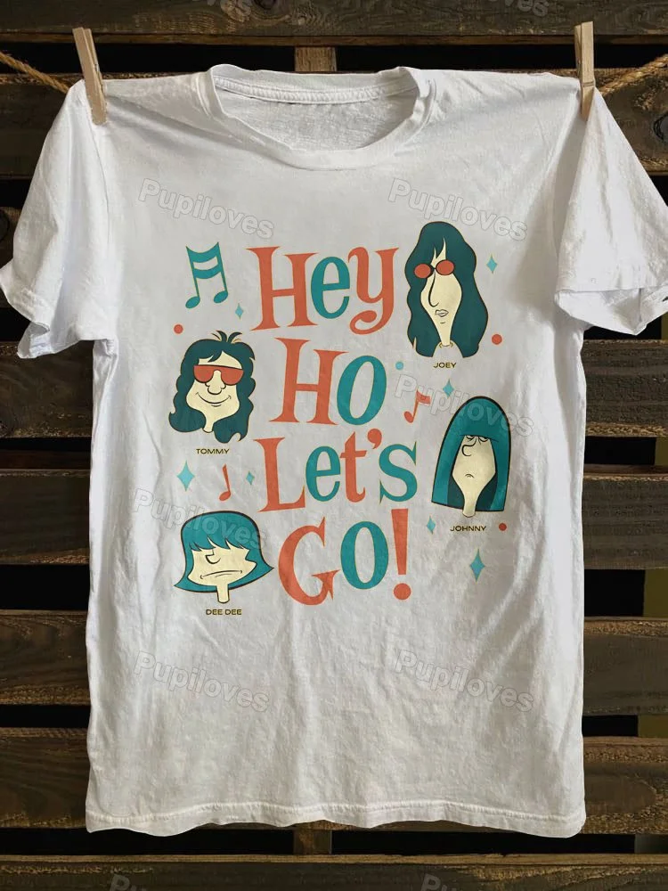 Pupiloves Pupiloves Hey Ho Lets Go T-shirt