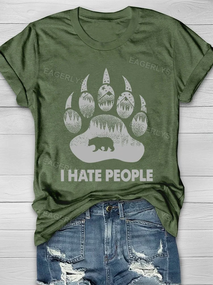 Eagerlys  I Hate People Outdoor T-shirt Eagerlys
