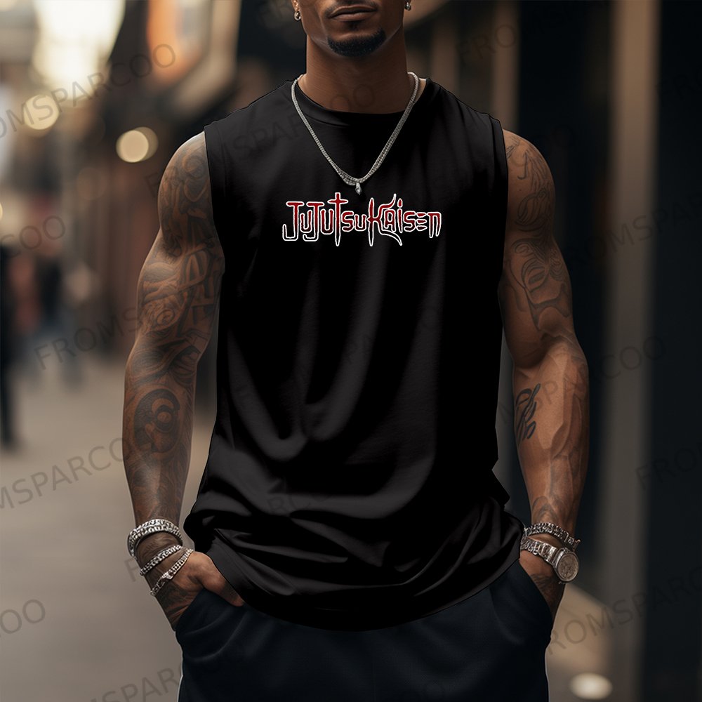Oversized Casual Jujutsu Kaisen Anime Large Print Tank Top