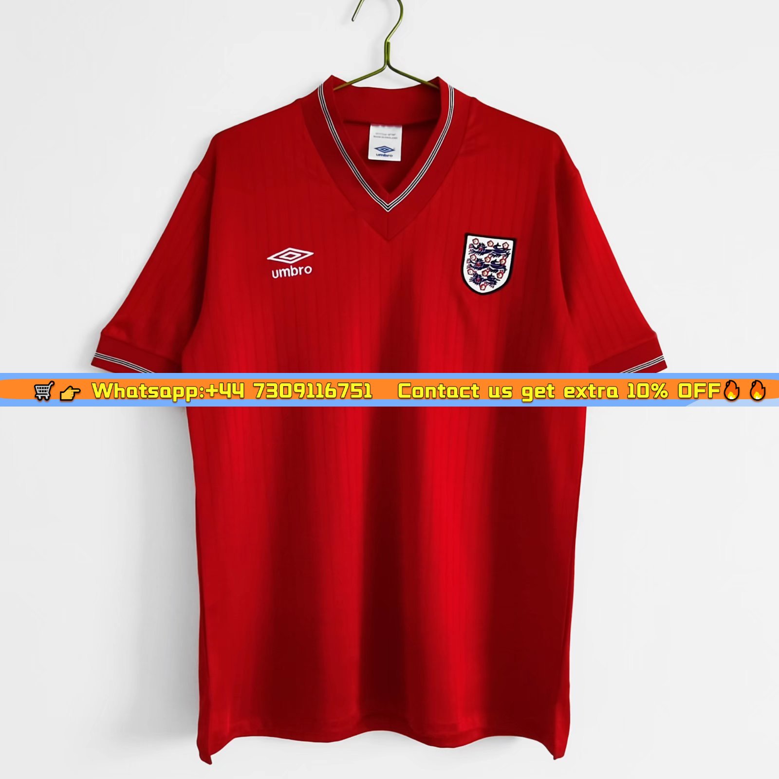 Retro England 1984-87 Away Stadium Jersey