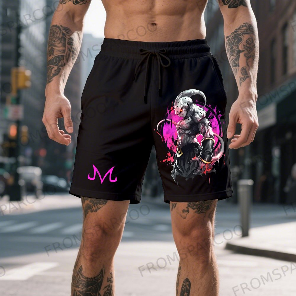 Men's Casual Cotton Dragon Ball Anime Printed Shorts
