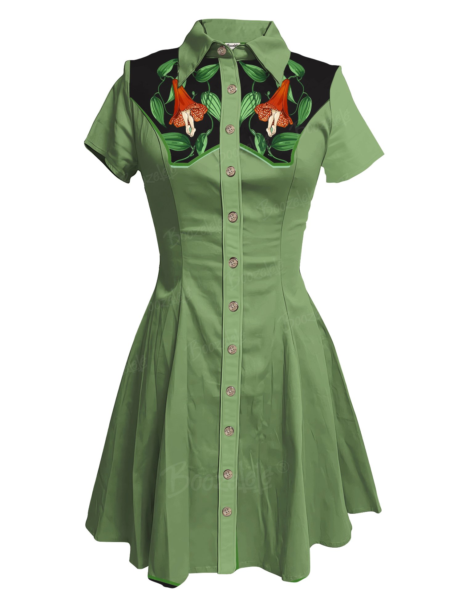 Girl And Flower - 100% Cotton Dress