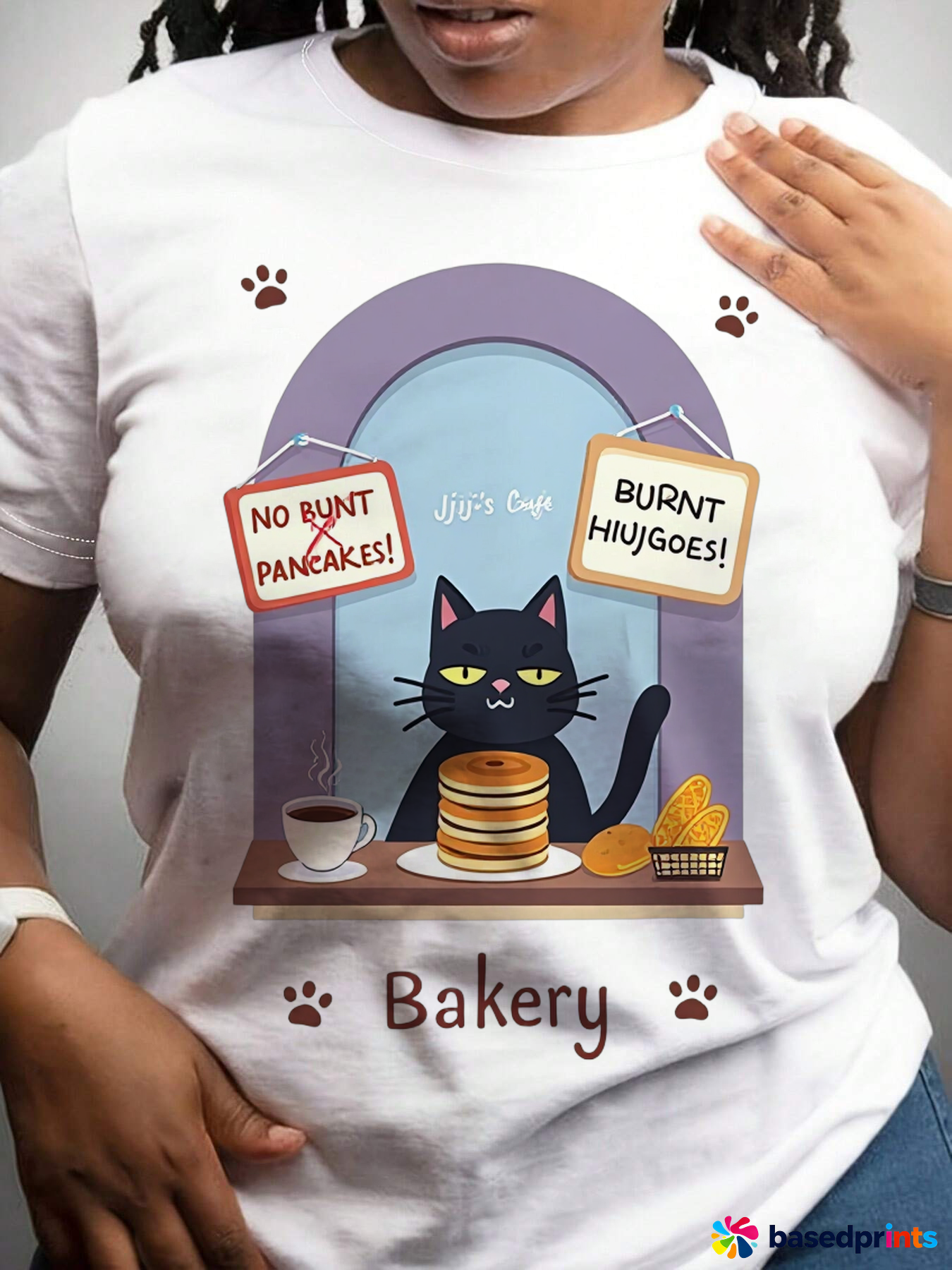 Cat Bakery T-Shirt Funny Tee Shirt