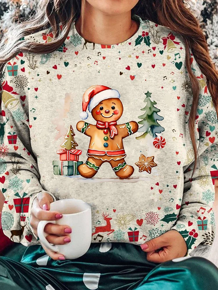 Women's Merry Christmas Print Sweatshirt