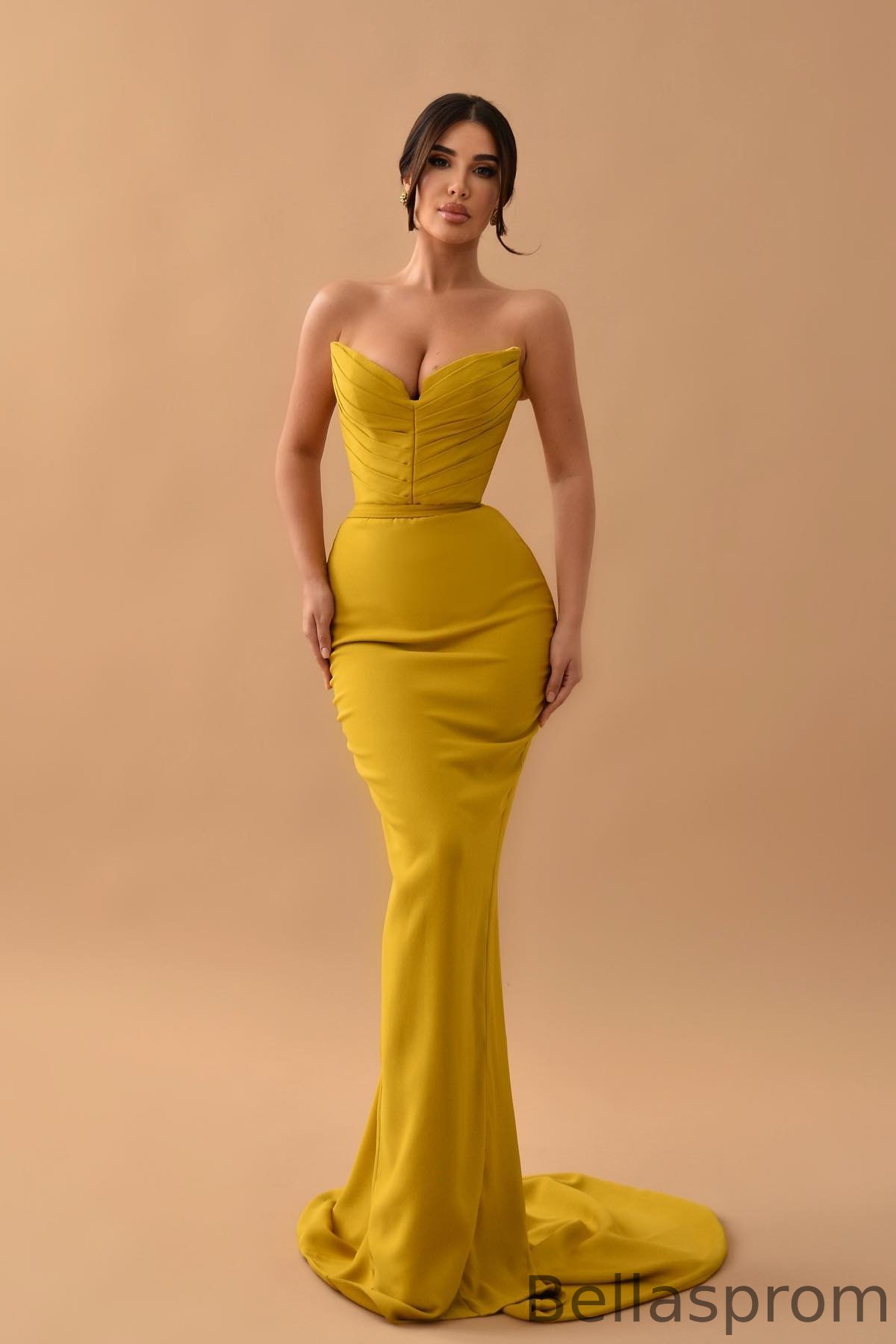 Bellasprom Sweetheart Sleeveless Mermaid Prom Dress Ruched On Sale Bellasprom