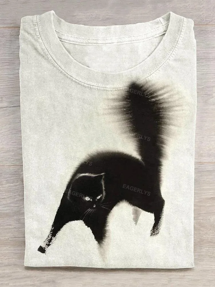 Eagerlys Cat Lover Art Print T-shirt Eagerlys