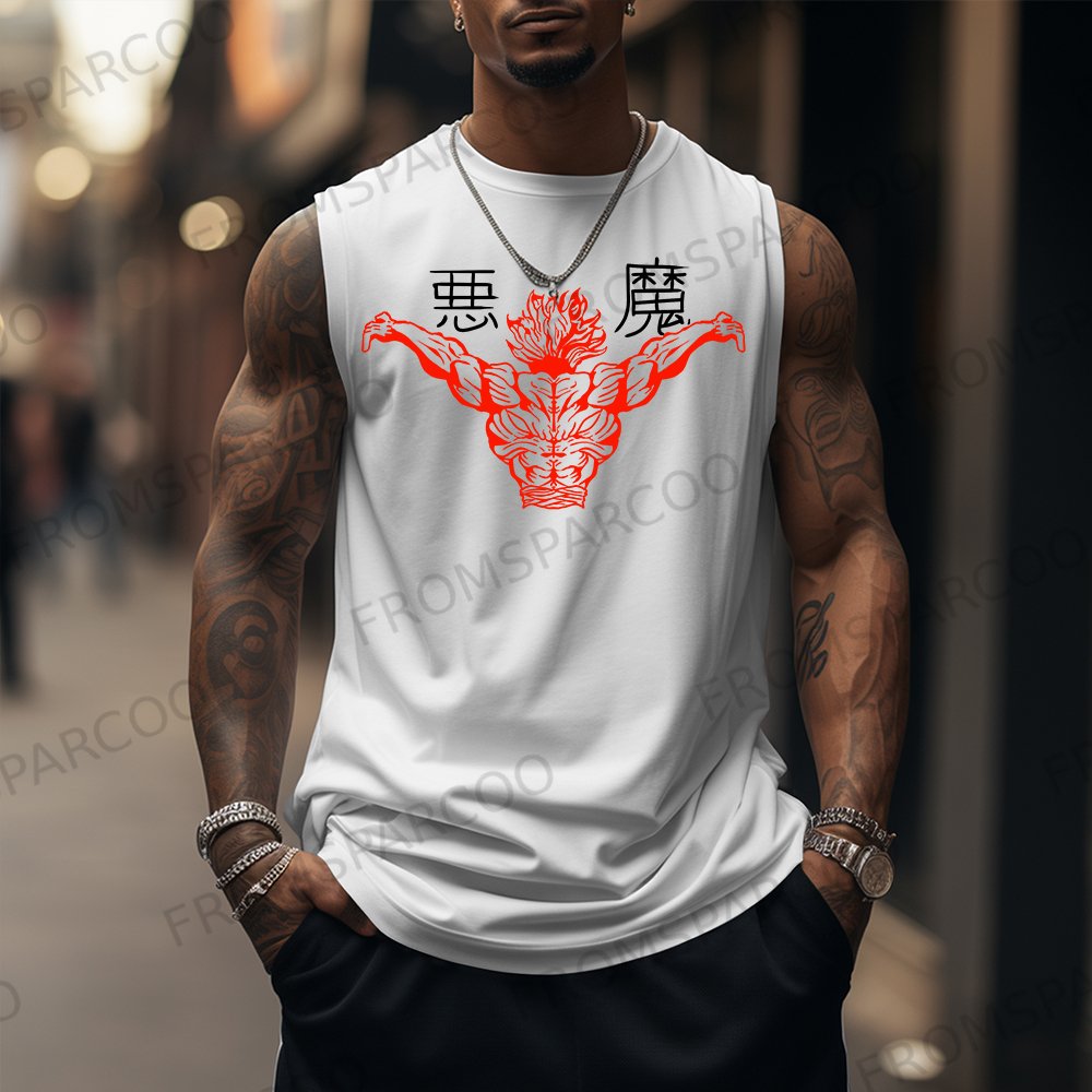 Men's Casual Dragon Ball Anime Printed Fitness Tank Top