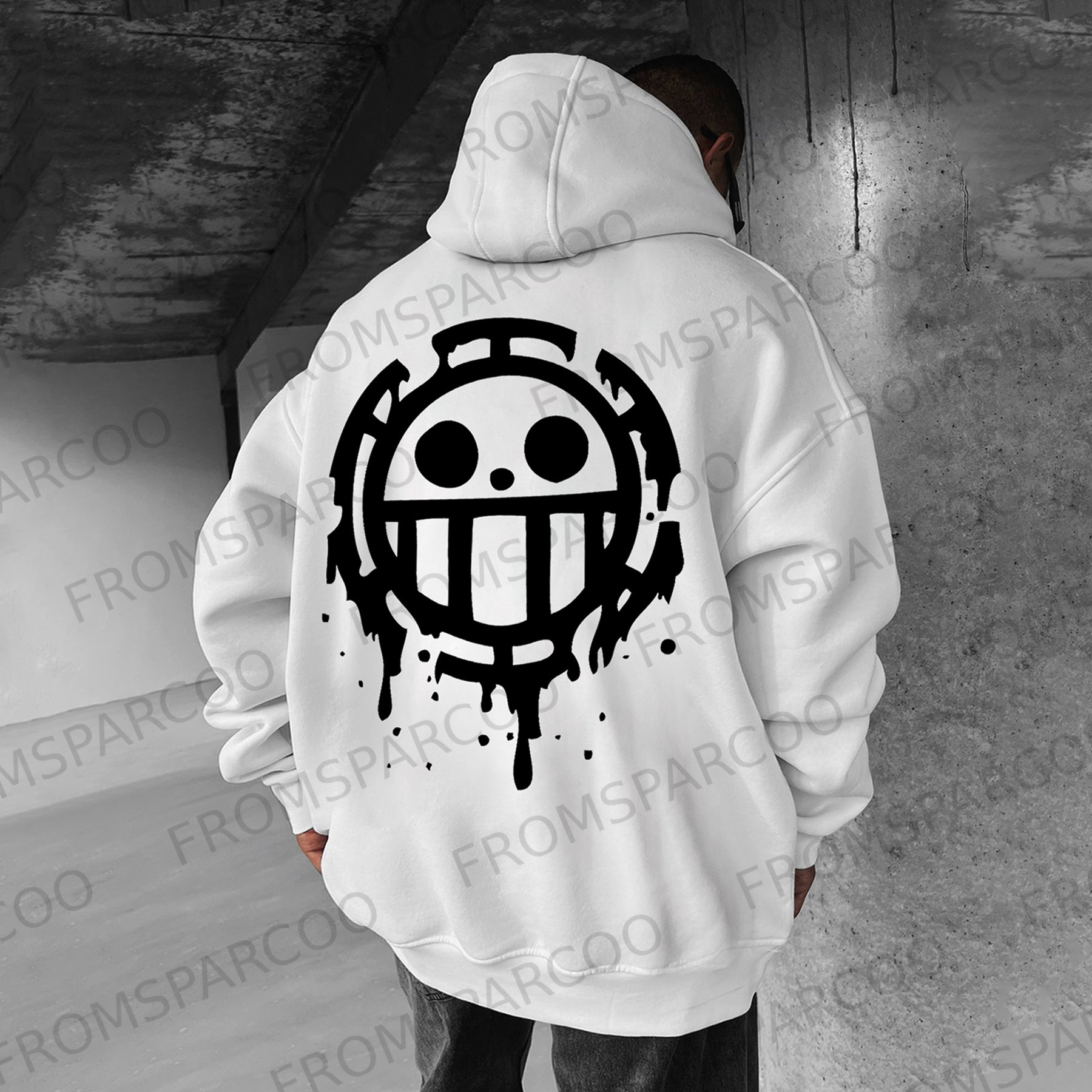 Oversize "One Piece" Print Hoodie
