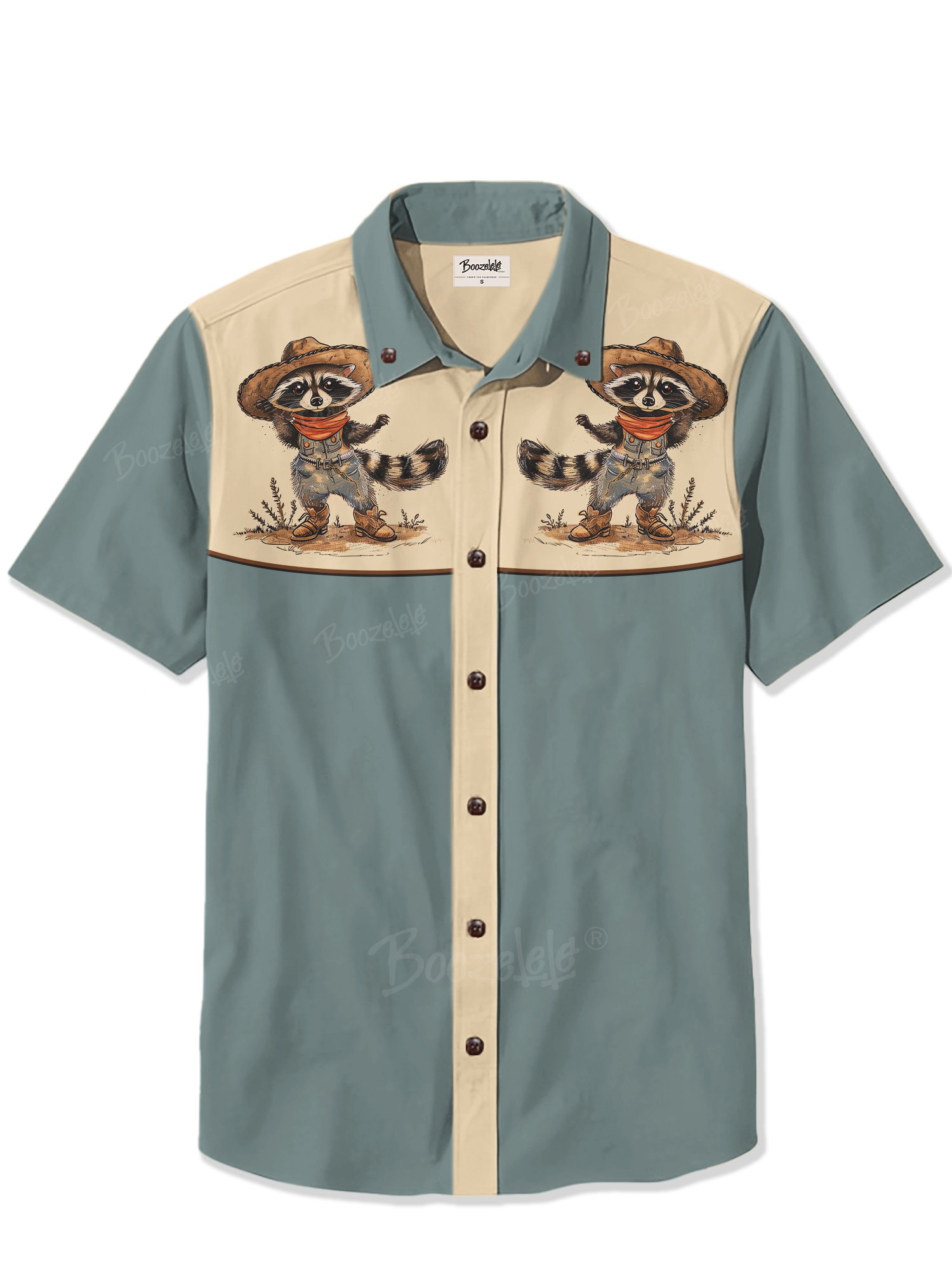 Raccoon Cowboy - 100% Cotton Shirt
