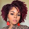 Short Hair Afro Kinky Curly Wigs With Bangs For Black Women