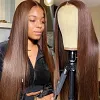 New Brown Straight Hair Long Wig