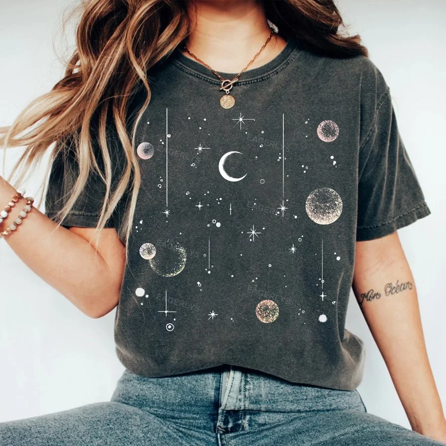 Eagerlys Celestial Shirt Moon T-shirt Eagerlys