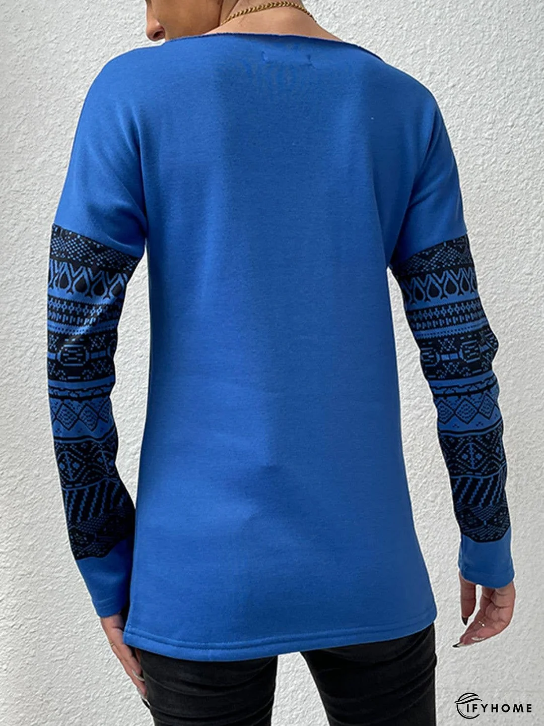 Printed Drop Shoulder Tunic Top | IFYHOME