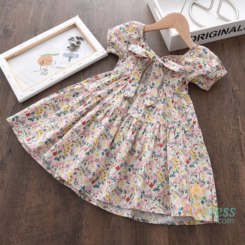 IO Dress Bear Leader Baby Girls Casual Summer Dresses Summer Kids Girl Ruffles Princess Vestidos Children Sweet Korean Style Costume 3-7Y IO Dress