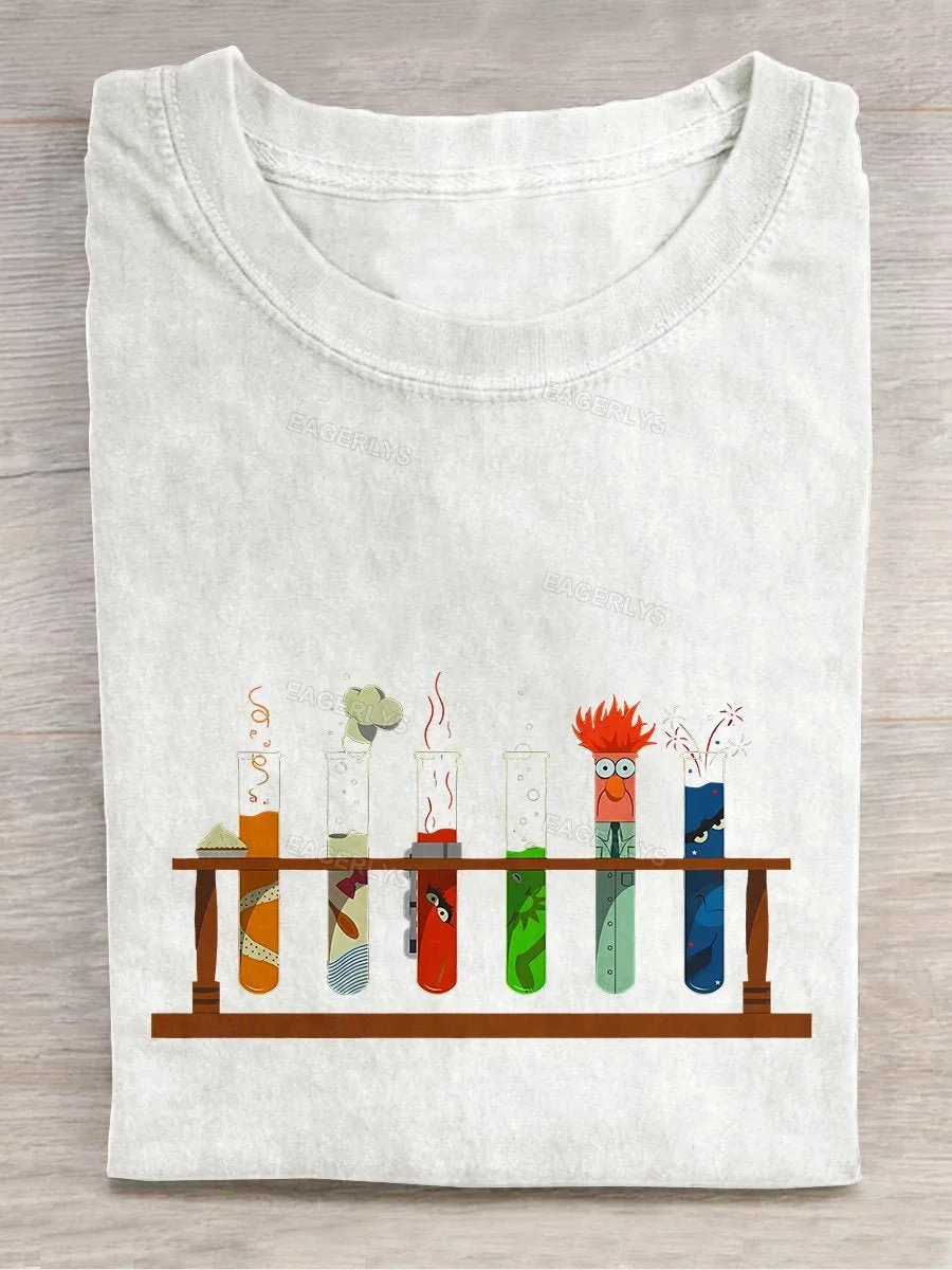 Eagerlys Science Art Casual Print T-shirt Eagerlys